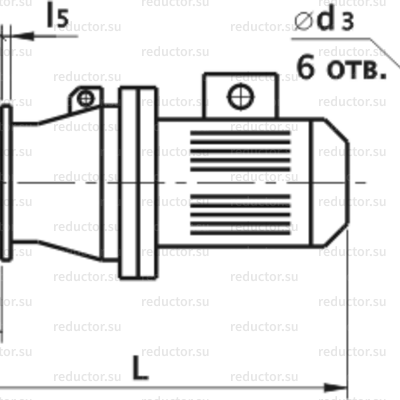 Мотор-редуктор 1МПз2-31.5 — Исполнение фланцевое