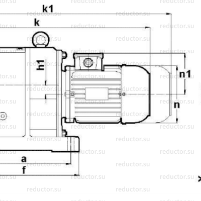 Мотор-редуктор MR273 — Габаритные и присоединительные размеры